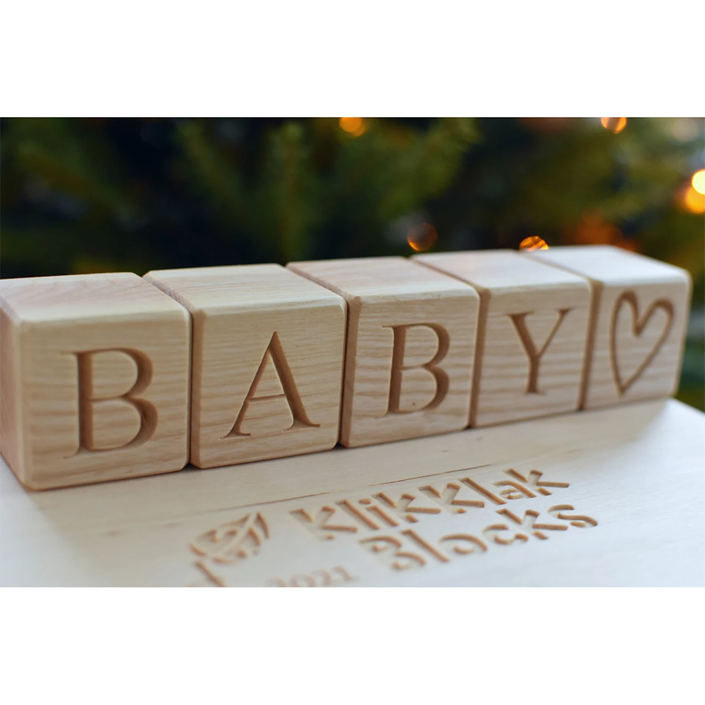 Baby Nursery Ideas - 5Pcs Baby Wood Blocks Birthday Baby