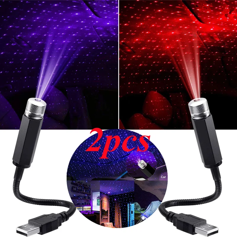 Night Light Projector Stars - 1/2X Romantic LED Starry Sky Night