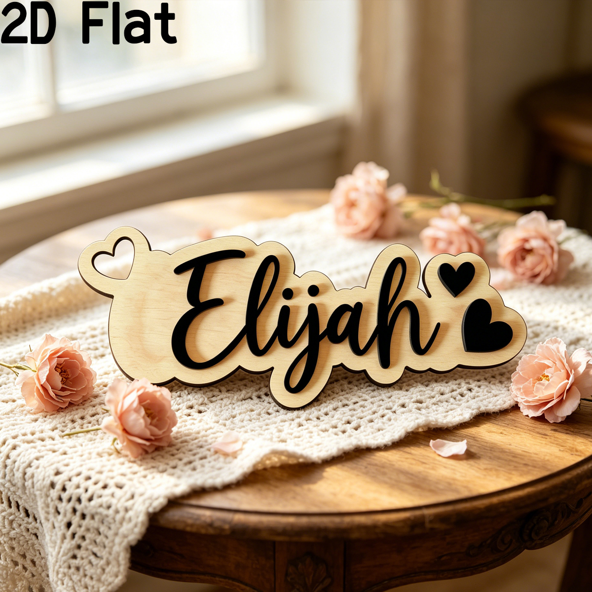 Baby Nursery Decorations - 1Pc Custom Love Decor Wooden Acrylic