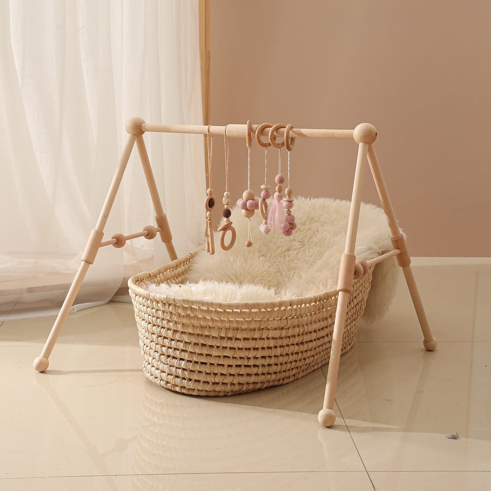 Baby Nursery Things - Baby Wooden Toys Play Gym Ordic