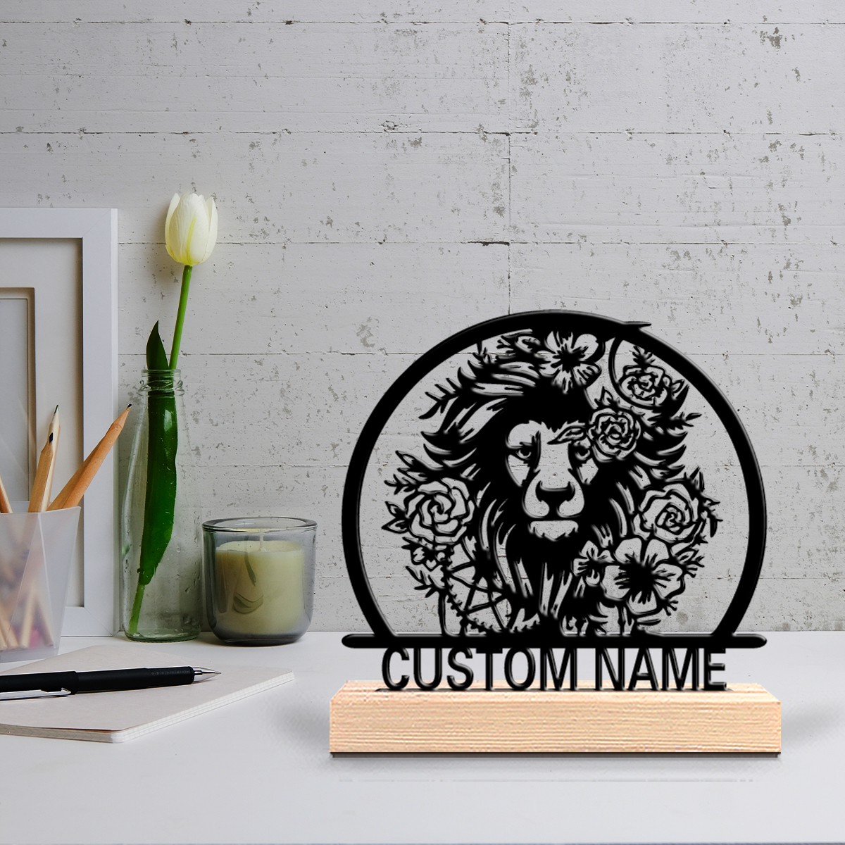 Baby Nursery Decorations - 1pc Beauty Personalized Custom lion Wooden
