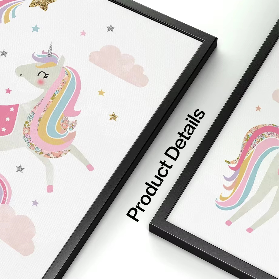 Pink Unicorn Rabbit Rainbow Cl - Baby Nursery Mirror 리뷰 및 가격