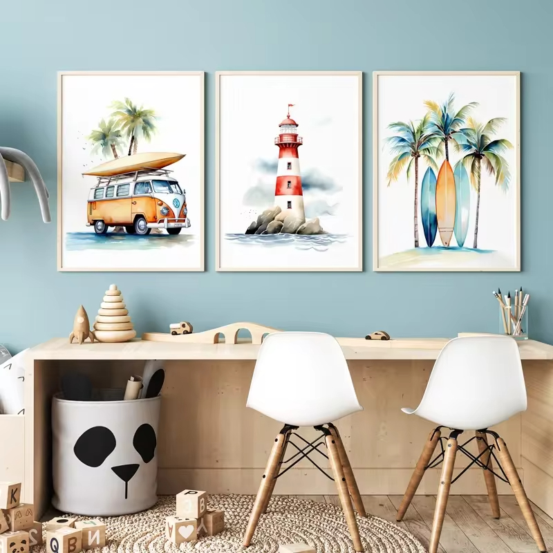 Surf Ocean Themed Nursery Beac - Baby Nursery Mirror 리뷰 및 가격