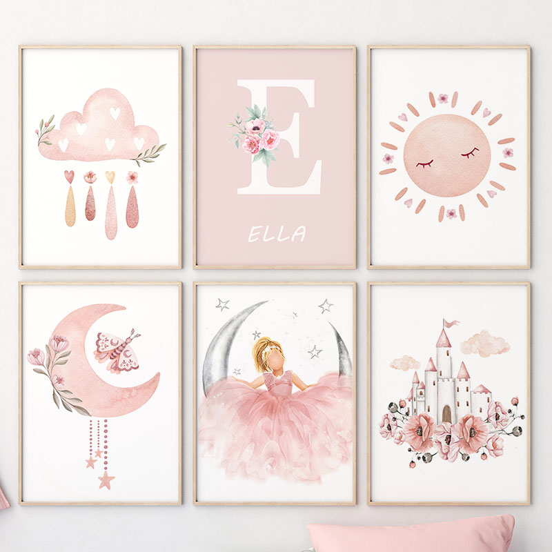 Pink Angel Girl Sun Moon Cloud - Baby Nursery Things 리뷰 및 가격