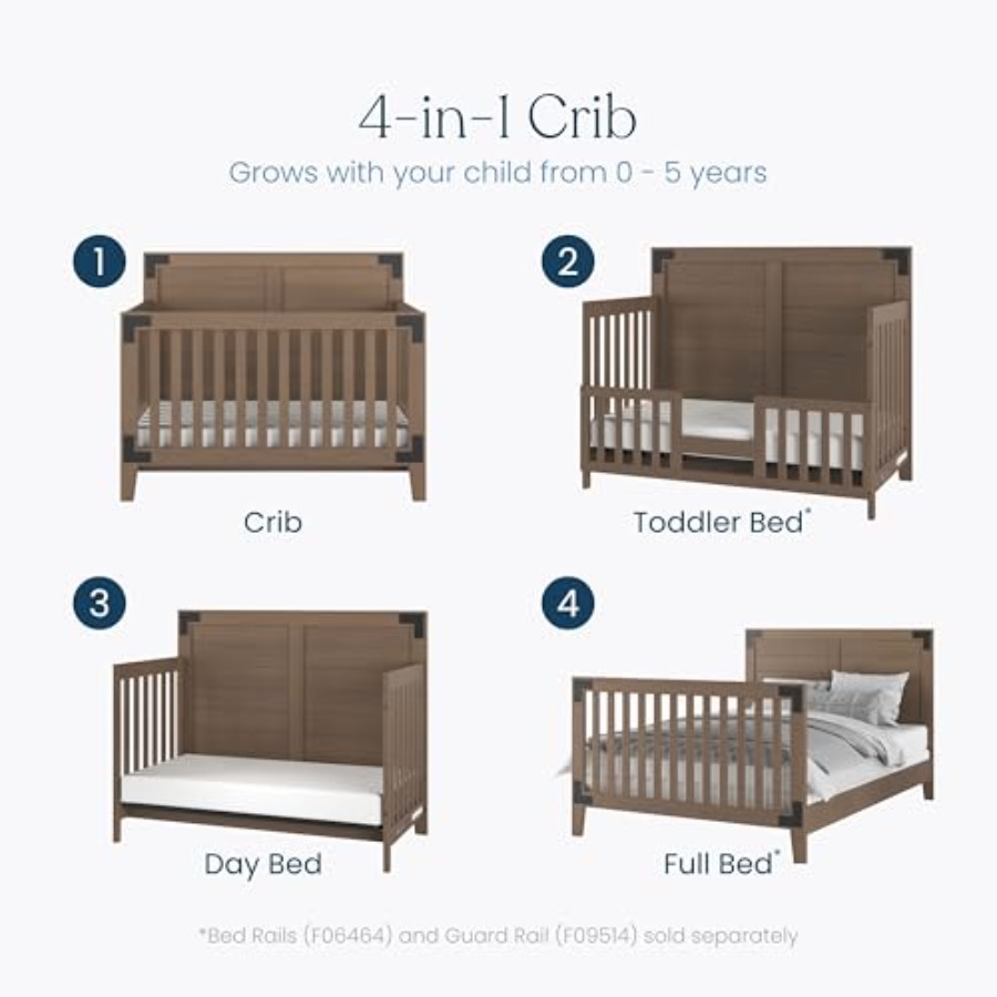 Lucas Design 4-in-1 Convertibl - Convertible Crib Set 리뷰 및 가격