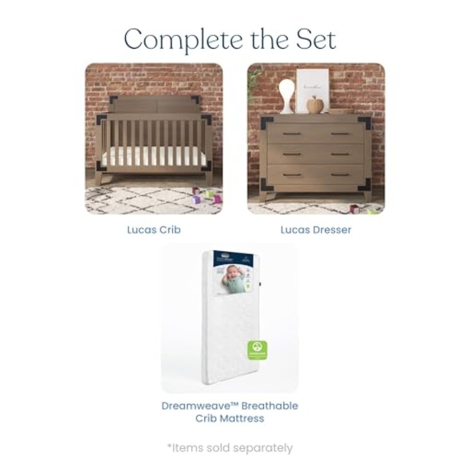 Lucas Design 4-in-1 Convertibl - Convertible Crib Set 리뷰 및 가격