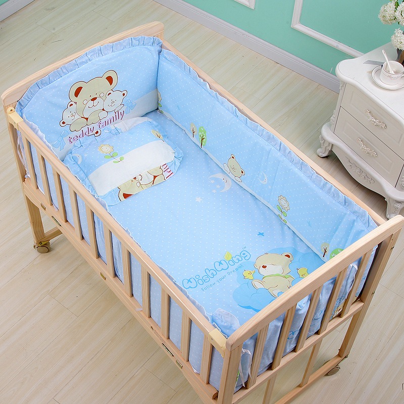 6Pcs Cartoon Infant Newborn Ba - Convertible Crib Set 리뷰 및 가격