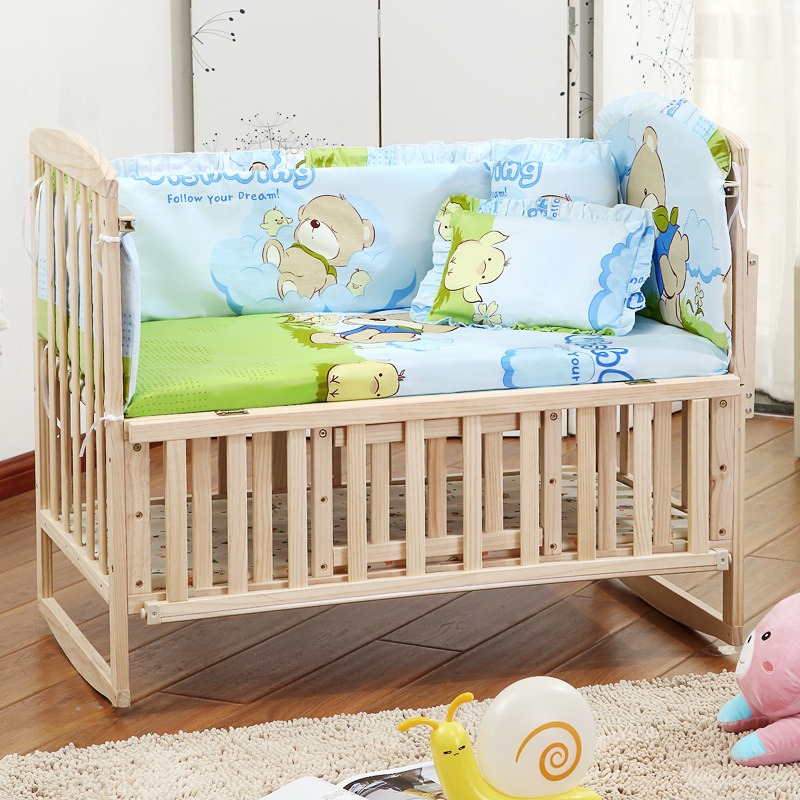 6Pcs Cartoon Infant Newborn Ba - Convertible Crib Set 리뷰 및 가격
