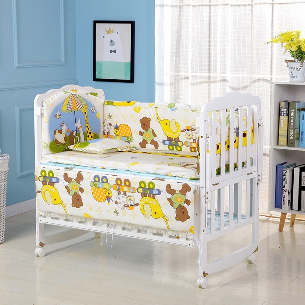 6Pcs Cartoon Infant Newborn Ba - Convertible Crib Set 리뷰 및 가격
