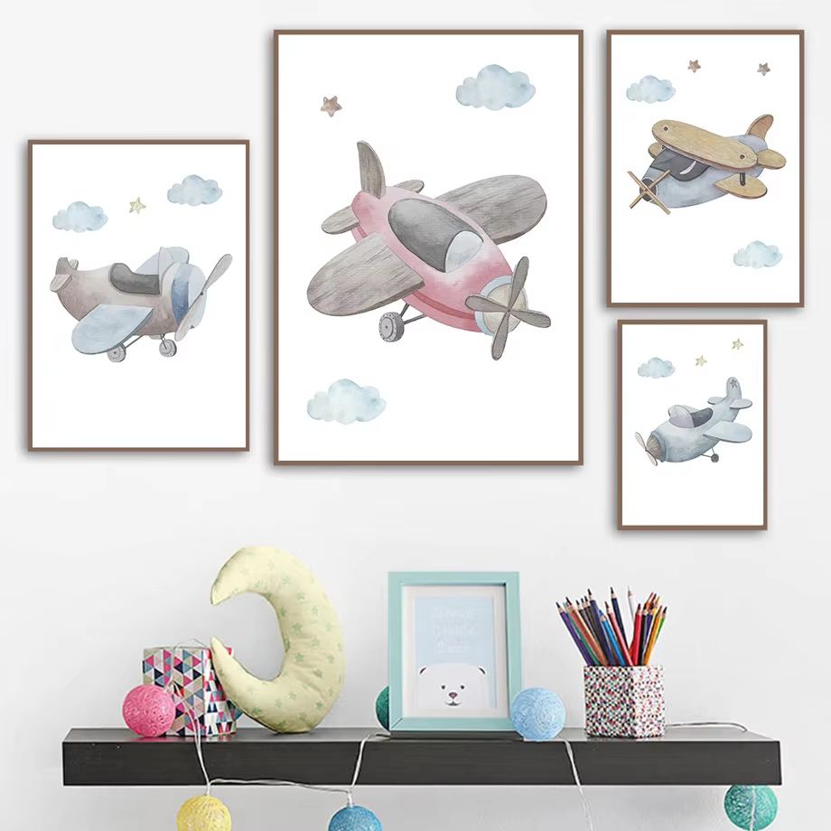 Cartoon Blue Helicopter Plane  - Baby Nursery Mirror 리뷰 및 가격