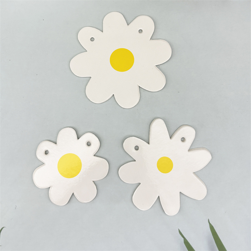 1Set White Daisy Flower Banner - Baby Nursery Bunting 리뷰 및 가격