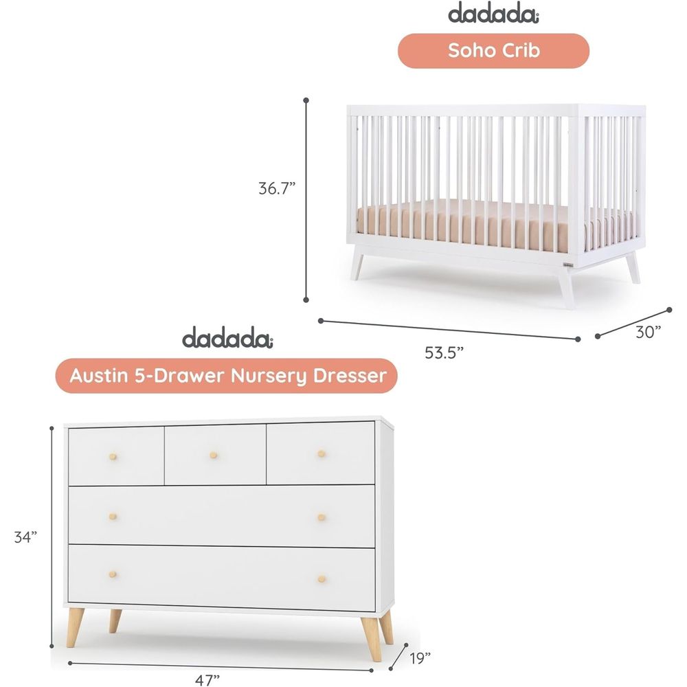 Baby Harmony Nursery Set, urni - Convertible Crib Set 리뷰 및 가격