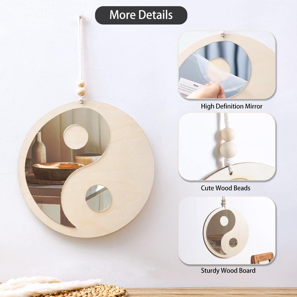 Wooden Mirror Home Decor Boho  - Baby Nursery Mirror 리뷰 및 가격