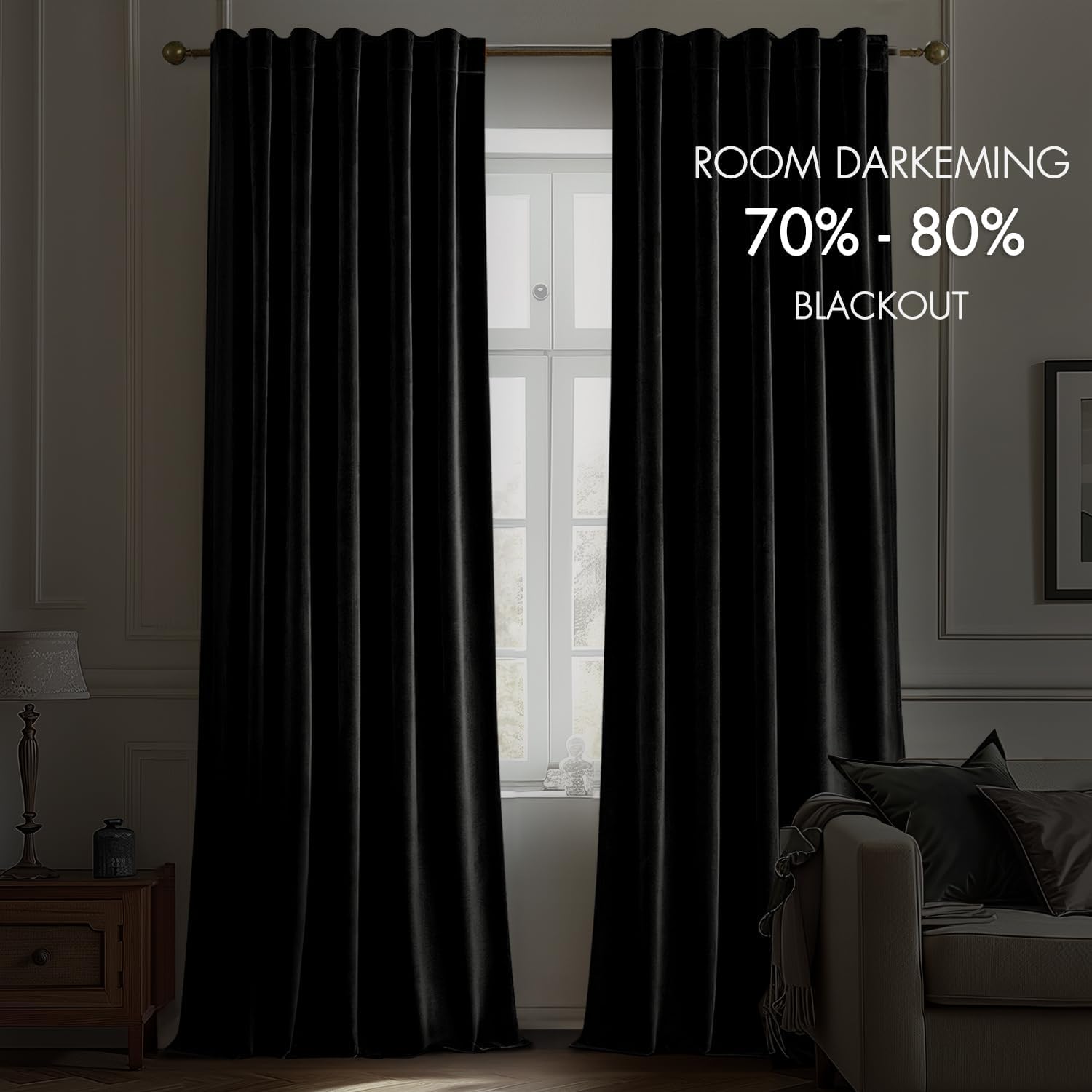 Black Velvet Curtains 96 Inche - Blackout Curtain Nursery 리뷰 및 가격