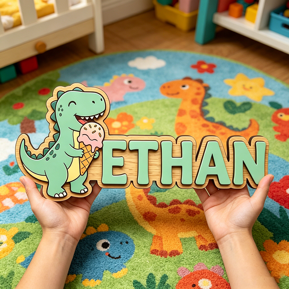Whimsical Ice Cream Dinosaur C - Baby Nursery Decorations 리뷰 및 가격