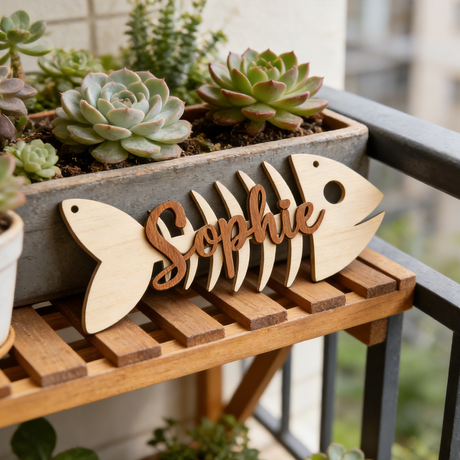 1Pc Custom Name Fish Skeleton  - Baby Nursery Decorations 리뷰 및 가격