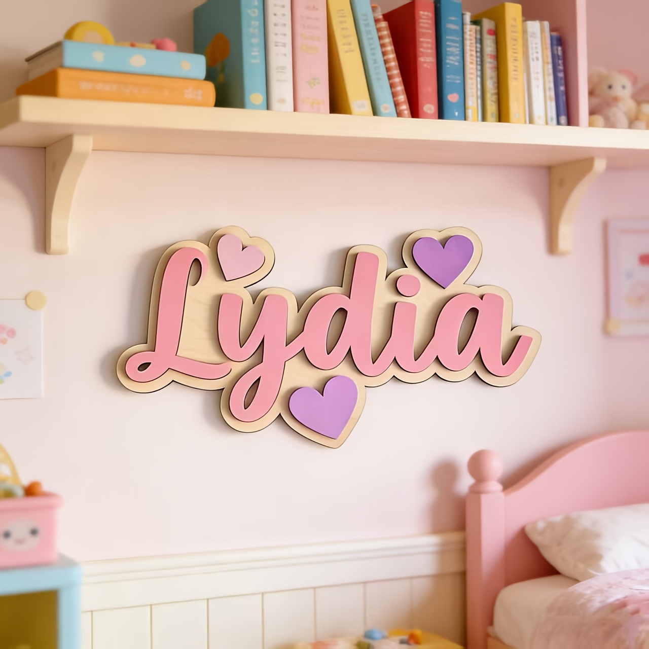 Personalized Gradient Heart Na - Baby Nursery Decorations 리뷰 및 가격