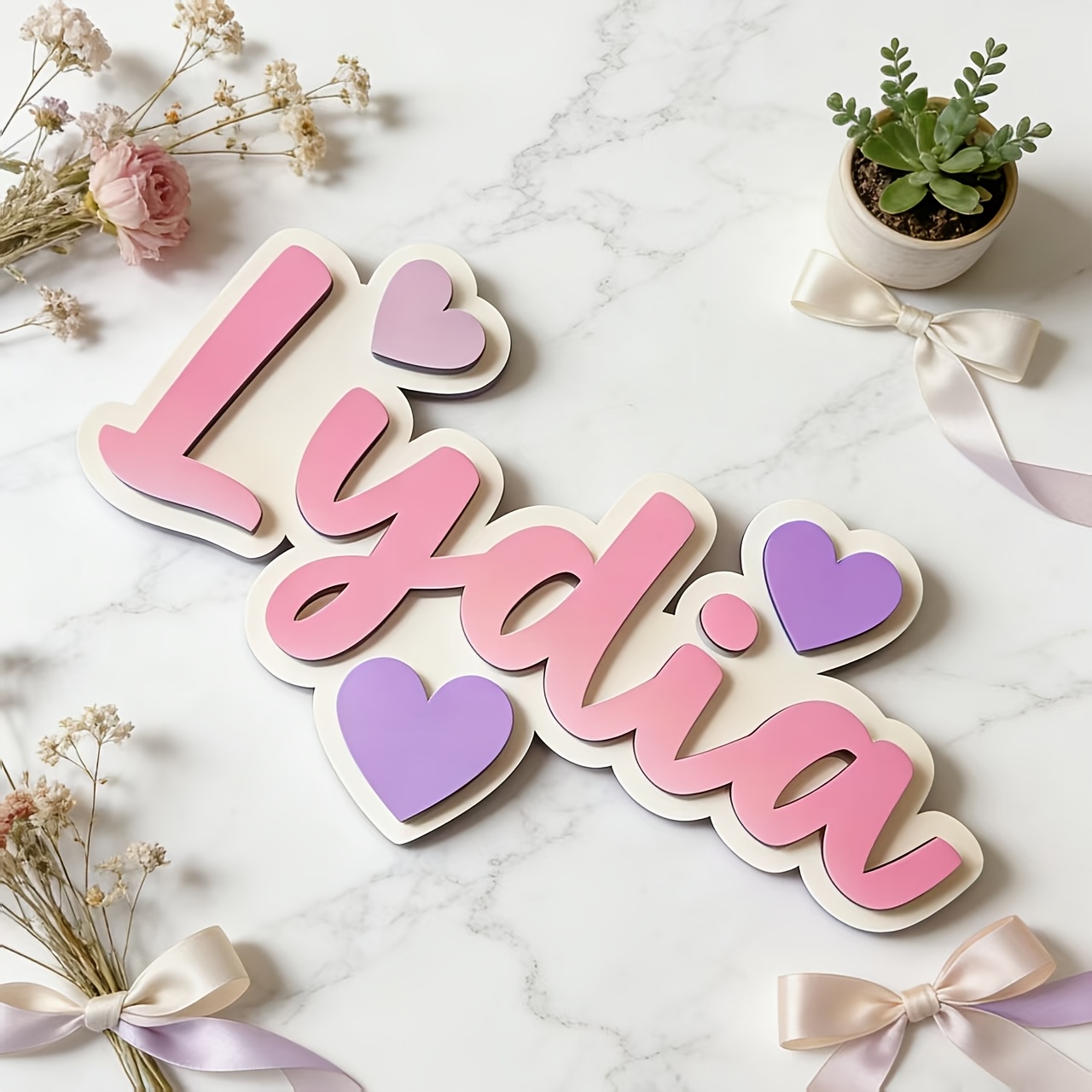 Personalized Gradient Heart Na - Baby Nursery Decorations 리뷰 및 가격