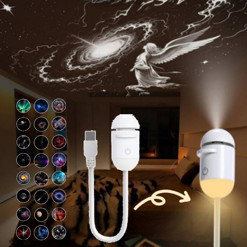 2-in-1 Mini Galaxy 360° Rotate - Night Light Projector Stars 리뷰 및 가격