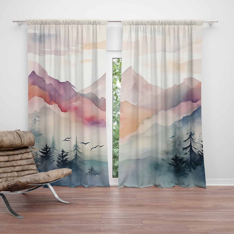 Mountain Forest Nursery Curtai - Blackout Curtain Nursery 리뷰 및 가격