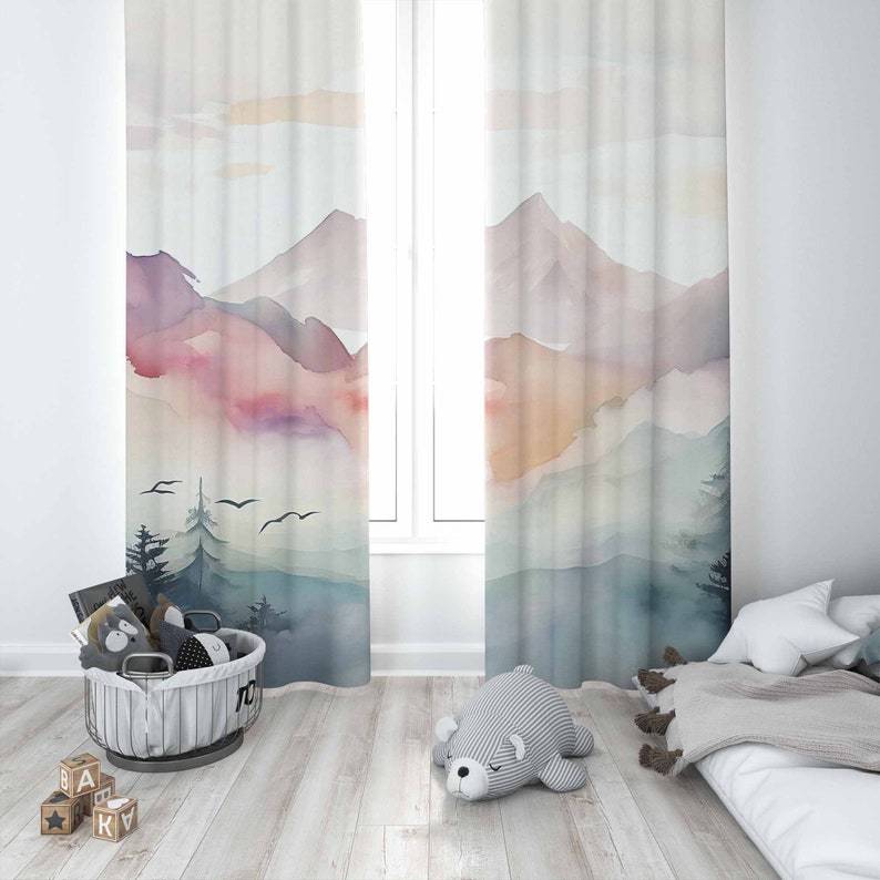 Mountain Forest Nursery Curtai - Blackout Curtain Nursery 리뷰 및 가격