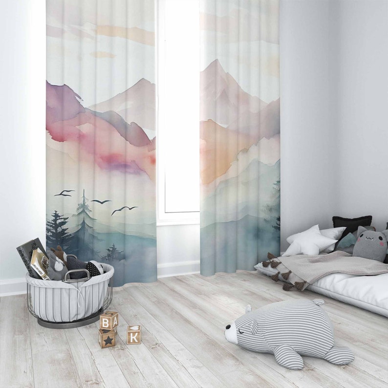 Mountain Forest Nursery Curtai - Blackout Curtain Nursery 리뷰 및 가격