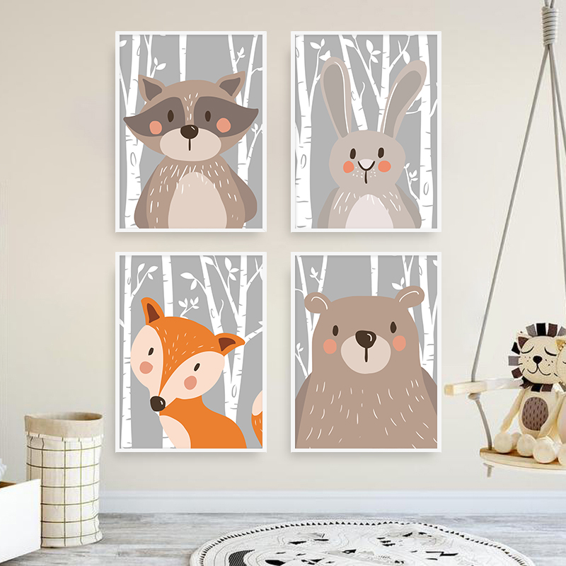 Forest Animals Poster Prints B - Baby Nursery Mirror 리뷰 및 가격