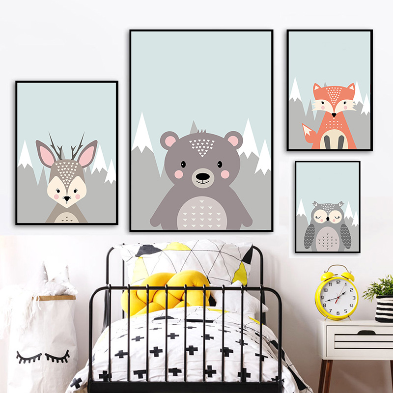 Forest Animals Poster Prints B - Baby Nursery Mirror 리뷰 및 가격