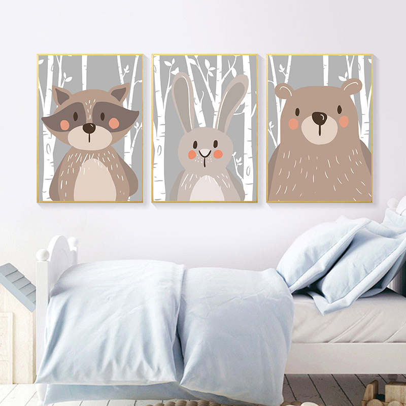 Forest Animals Poster Prints B - Baby Nursery Mirror 리뷰 및 가격