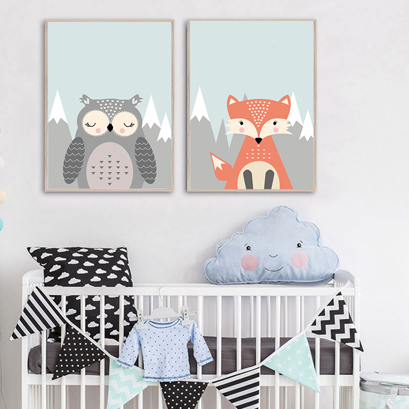 Forest Animals Poster Prints B - Baby Nursery Mirror 리뷰 및 가격