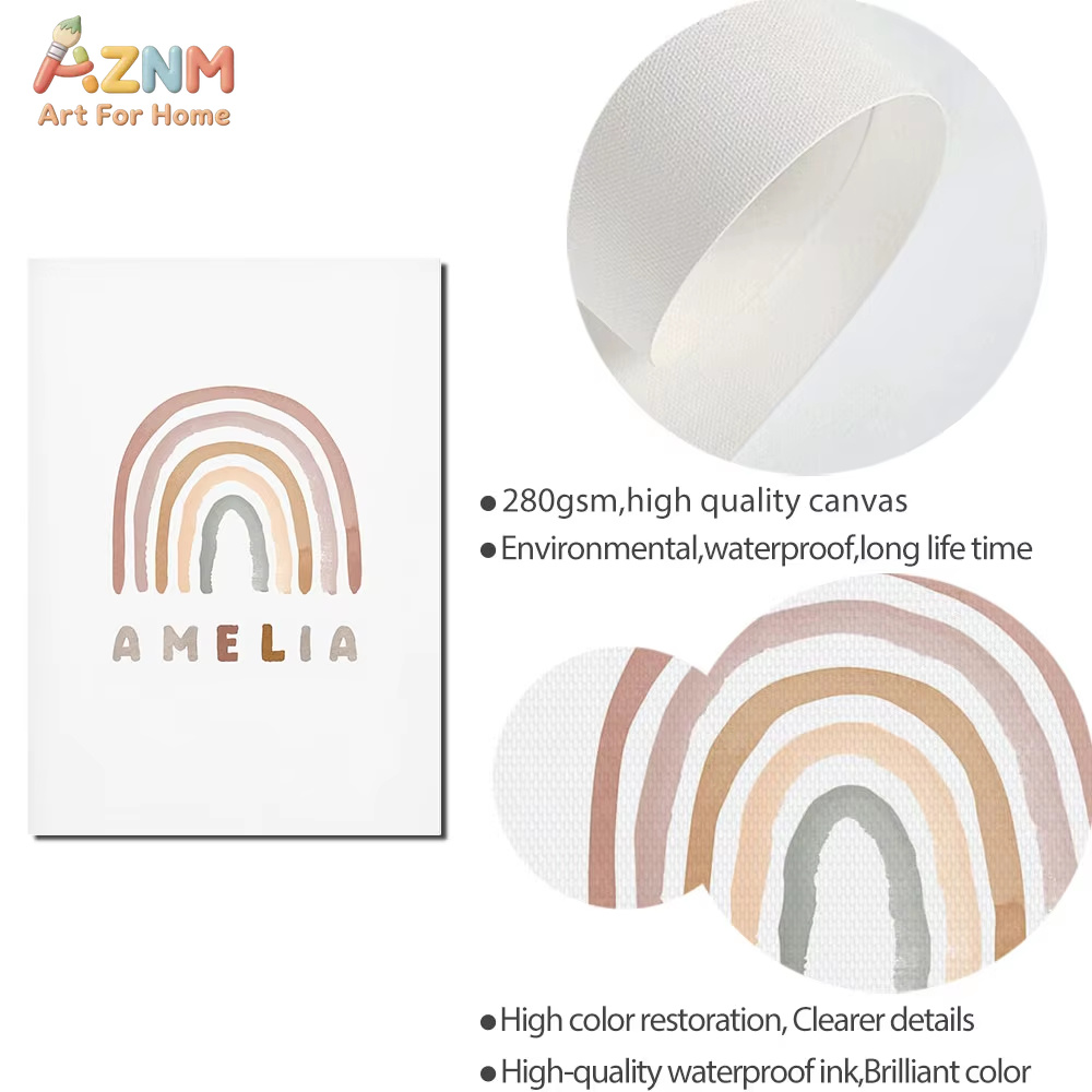 Poster Custom ABC 123 Rainbow  - Baby Nursery Mirror 리뷰 및 가격