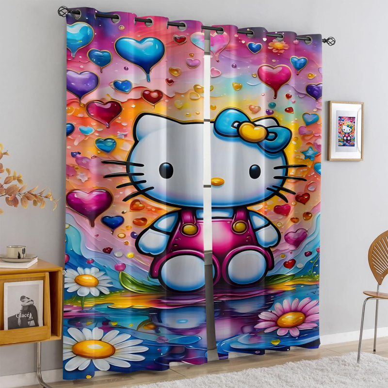 2Pcs Hello Kitty Rose Blackout - Blackout Curtain Nursery 리뷰 및 가격