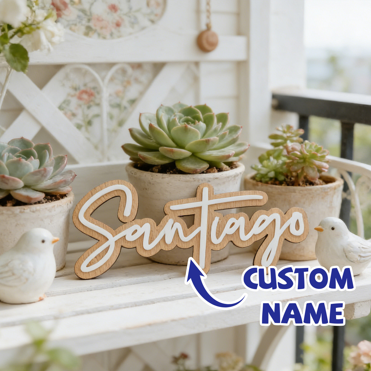 1Pc Custom Name Cute White Woo - Baby Nursery Decorations 리뷰 및 가격