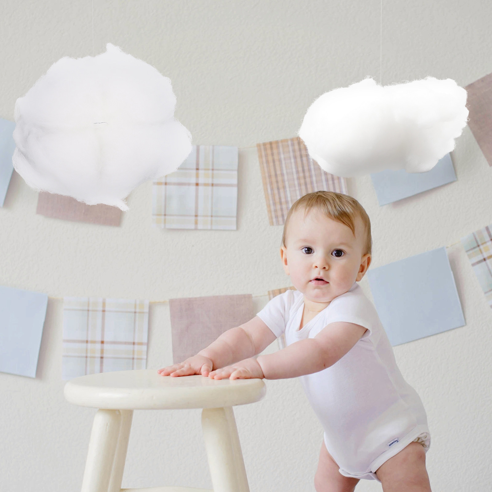 4Pcs Lifelike Cotton Cloud Han - Baby Nursery Light Fixture 리뷰 및 가격