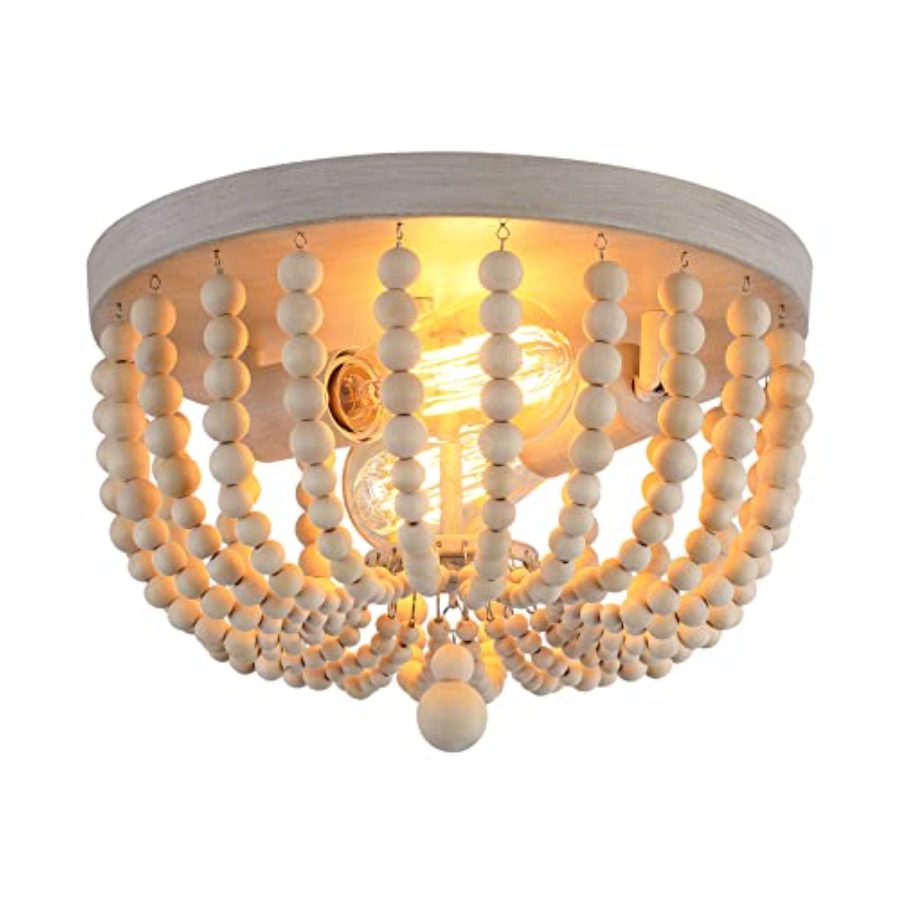 Boho Chandelier Wood Beaded Fl - Baby Nursery Light Fixture 리뷰 및 가격