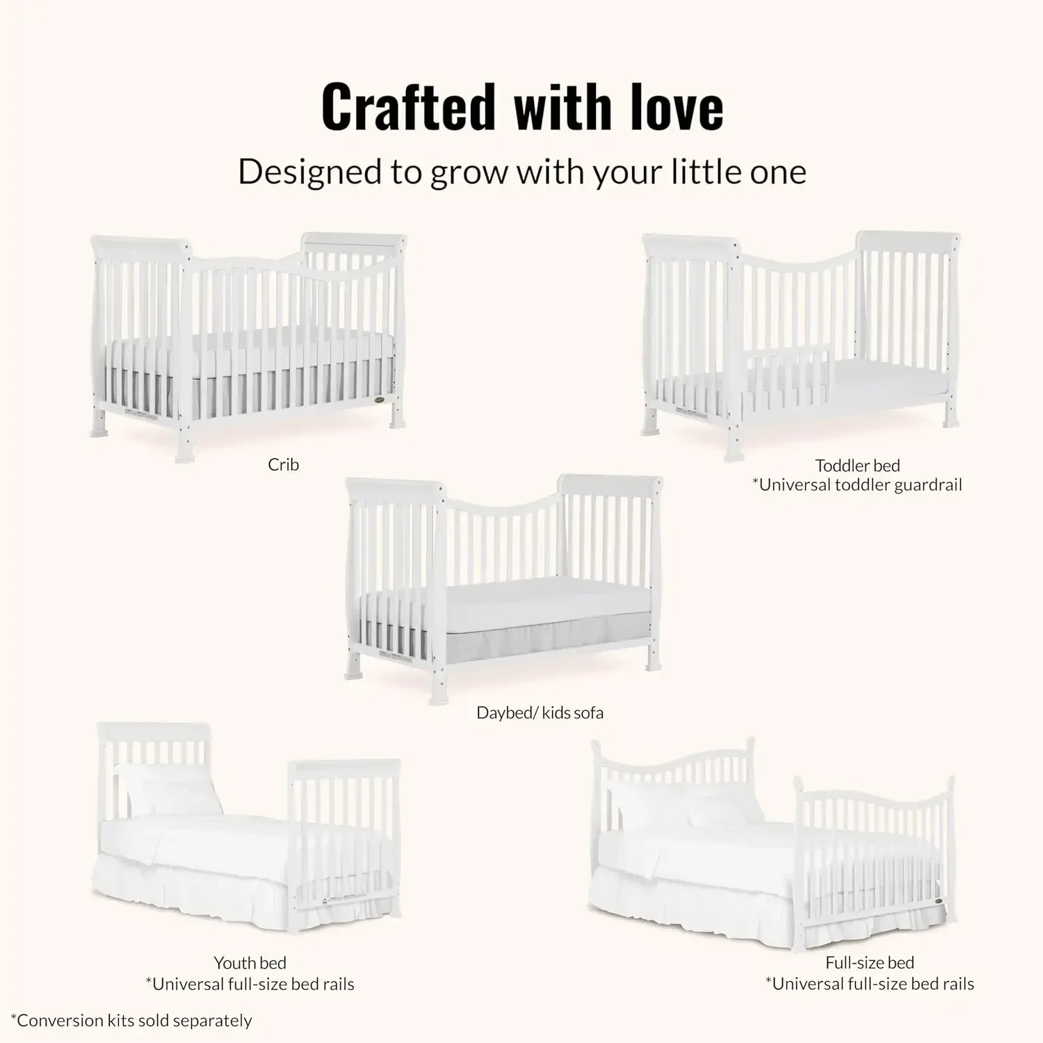 Violet 7-In-1 Convertible Life - Convertible Crib Set 리뷰 및 가격