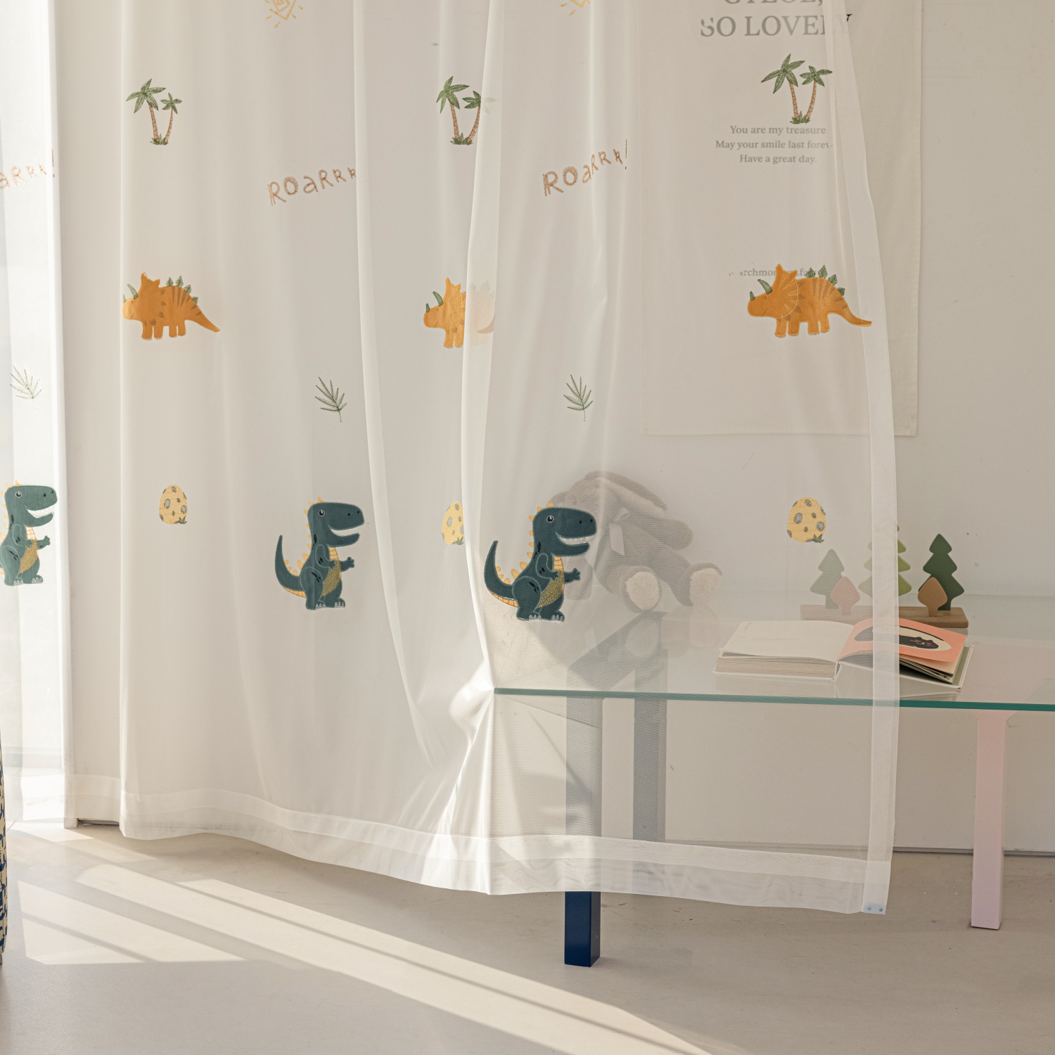 Blue Cartoon Dinosaur Kids Bla - Blackout Curtain Nursery 리뷰 및 가격