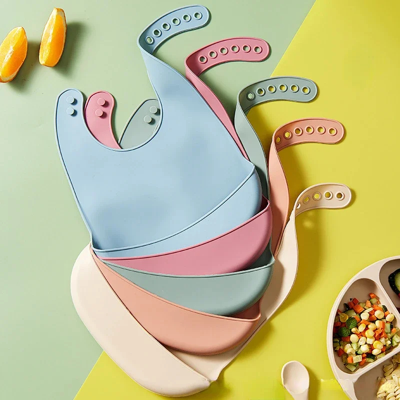 1-4Pcs Baby Bib Adjustable Wat - Baby Nursery Things 리뷰 및 가격