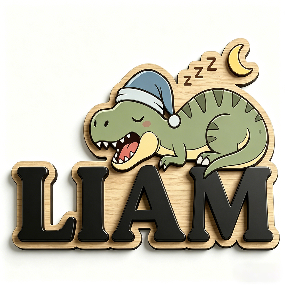 Personalized Sleepy Dinosaur N - Baby Nursery Decorations 리뷰 및 가격