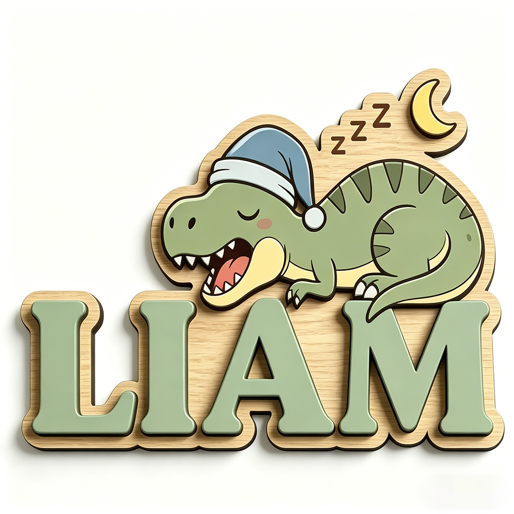 Personalized Sleepy Dinosaur N - Baby Nursery Decorations 리뷰 및 가격