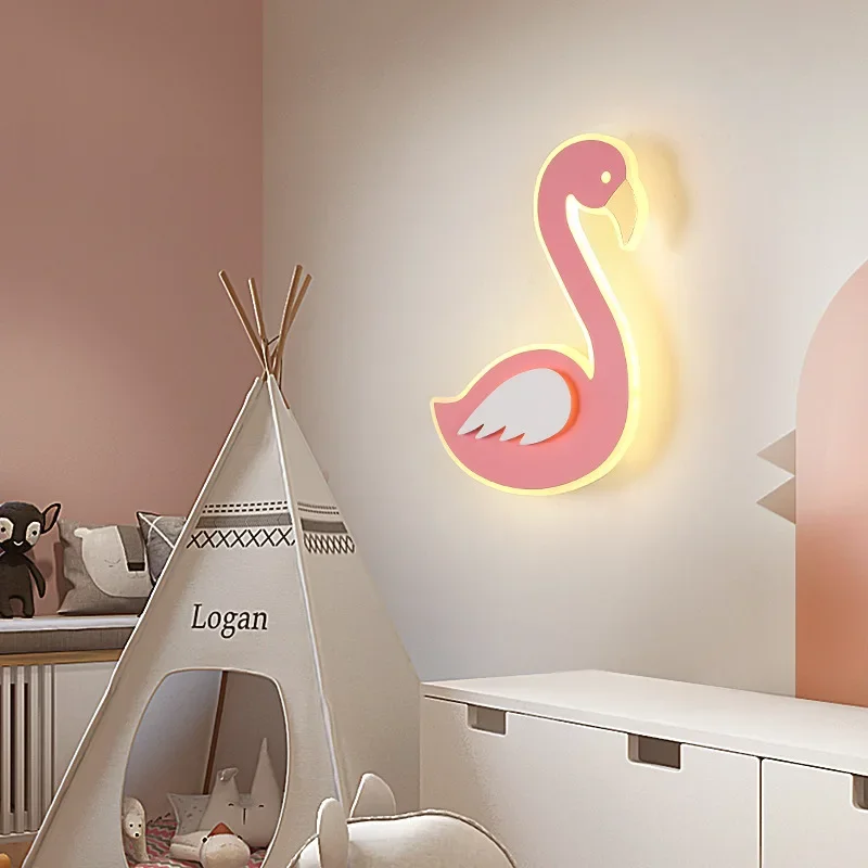 Flamingo LED Wall Lamp, Nordic - Baby Nursery Light Fixture 리뷰 및 가격