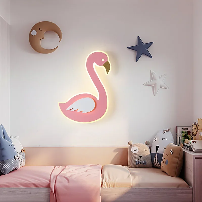 Flamingo LED Wall Lamp, Nordic - Baby Nursery Light Fixture 리뷰 및 가격