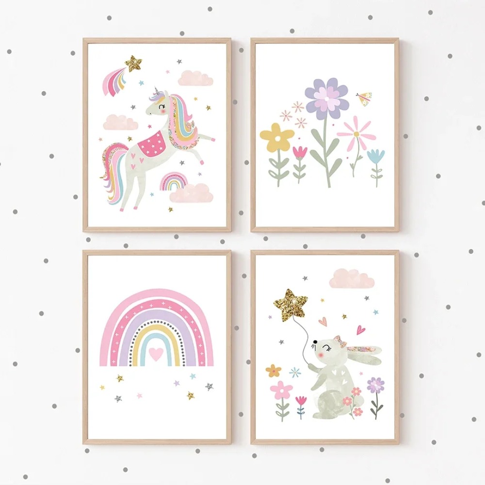 Pink Unicorn Rabbit Rainbow Cl - Baby Nursery Things 리뷰 및 가격