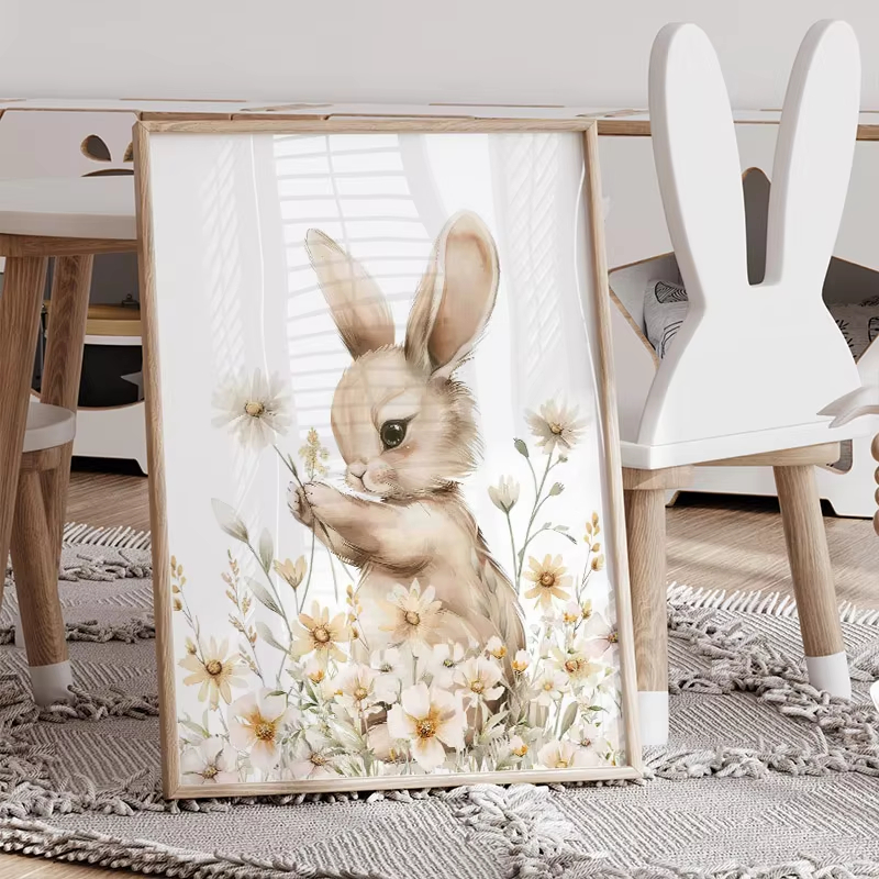 Autumn Rabbit Wild Flower Dais - Baby Nursery Mirror 리뷰 및 가격