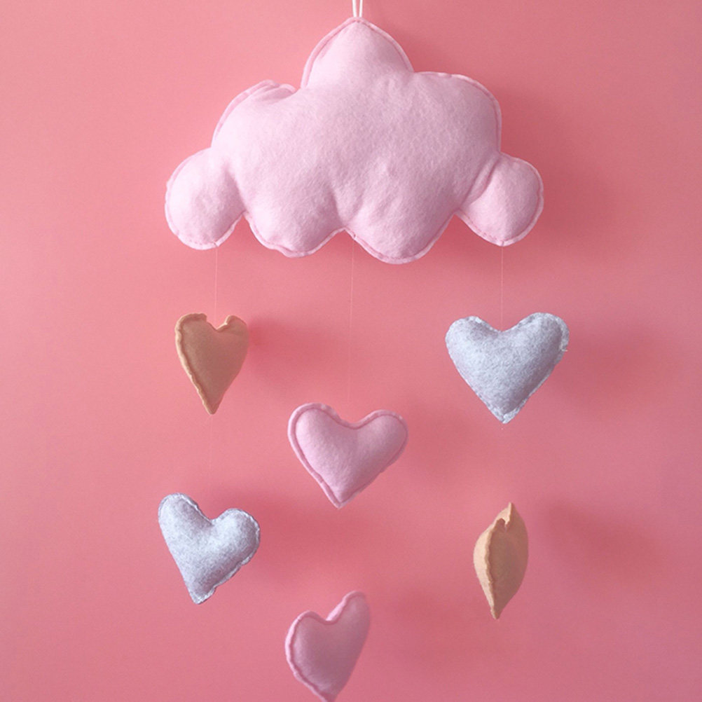Pink Cloud Hanging Decor Heart - Baby Nursery Light Fixture 리뷰 및 가격