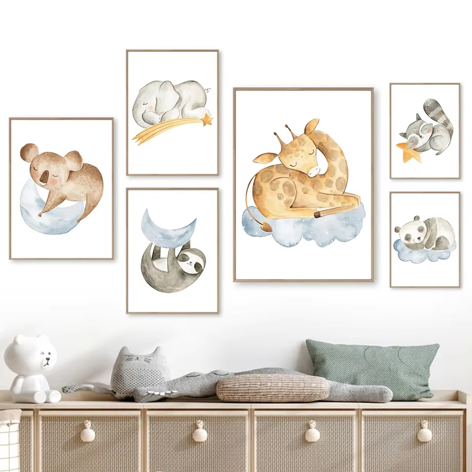 Giraffe Raccoon Panda Sloth Nu - Baby Nursery Mirror 리뷰 및 가격