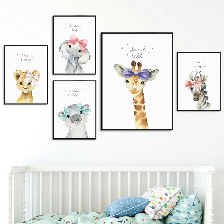 Lion Zebra Giraffe Elephant Hi - Baby Nursery Mirror 리뷰 및 가격