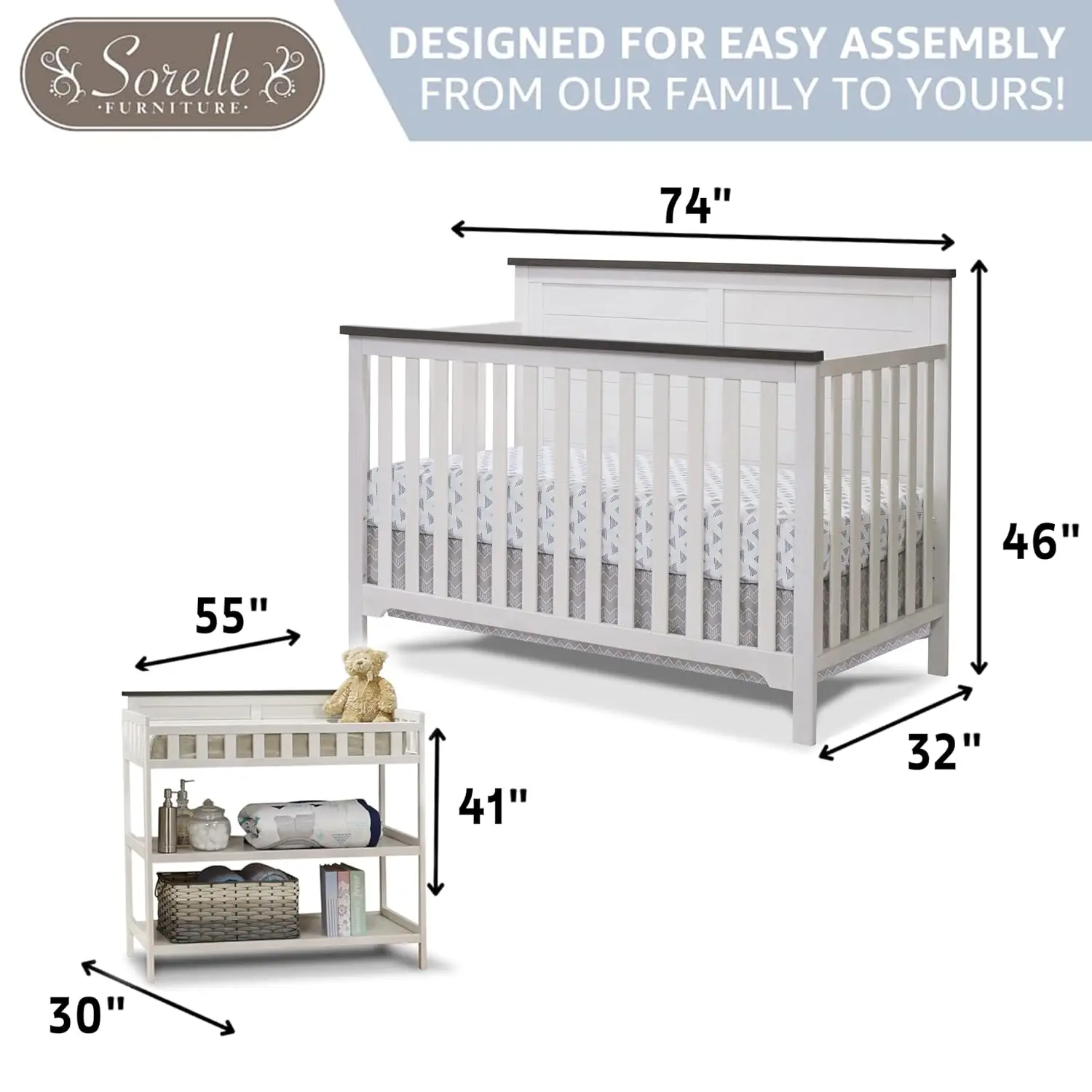 Time-limitedFurniture Farmhous - Convertible Crib Set 리뷰 및 가격