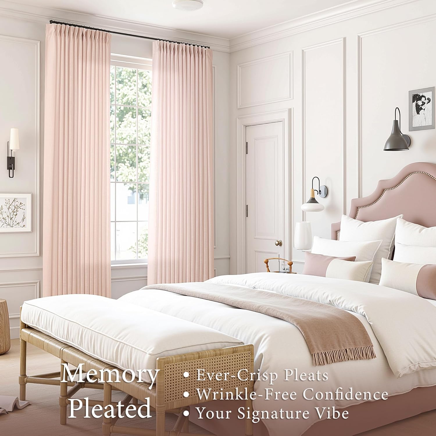 Light Pink Linen Curtains Pinc - Blackout Curtain Nursery 리뷰 및 가격