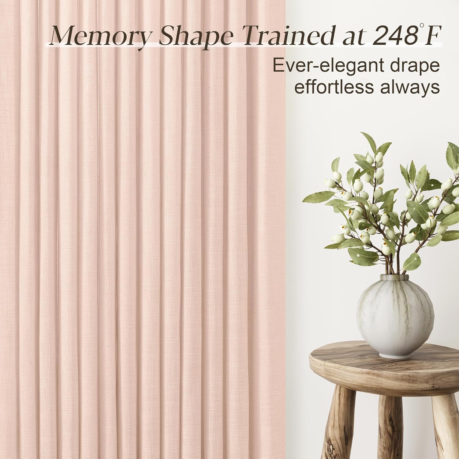 Light Pink Linen Curtains Pinc - Blackout Curtain Nursery 리뷰 및 가격